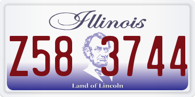 IL license plate Z583744