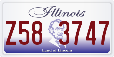 IL license plate Z583747