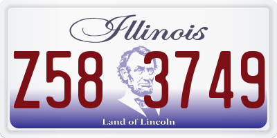 IL license plate Z583749