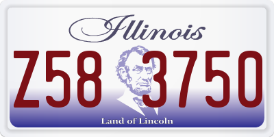 IL license plate Z583750