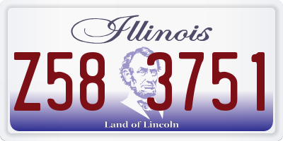 IL license plate Z583751