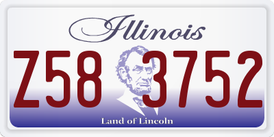 IL license plate Z583752