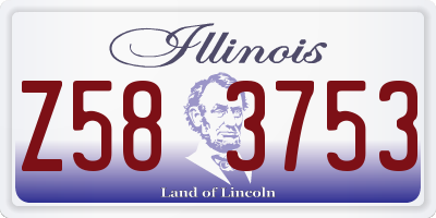 IL license plate Z583753