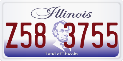 IL license plate Z583755
