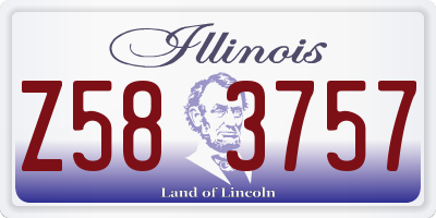 IL license plate Z583757