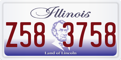 IL license plate Z583758