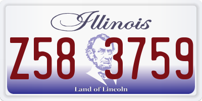 IL license plate Z583759