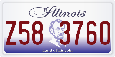 IL license plate Z583760