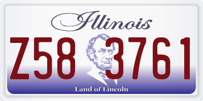 IL license plate Z583761