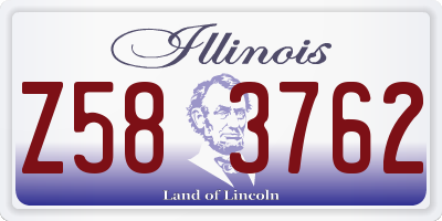 IL license plate Z583762