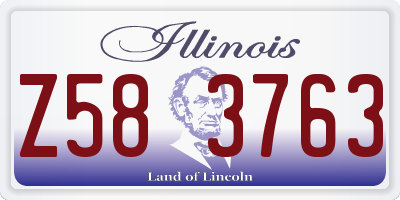 IL license plate Z583763
