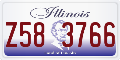 IL license plate Z583766