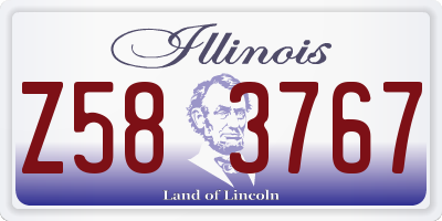 IL license plate Z583767