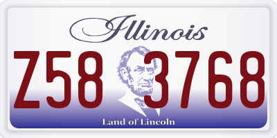IL license plate Z583768