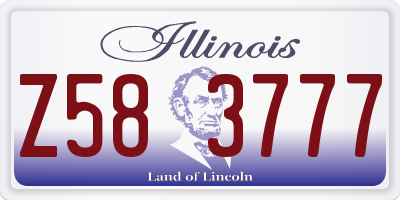IL license plate Z583777