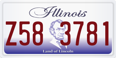 IL license plate Z583781