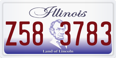 IL license plate Z583783