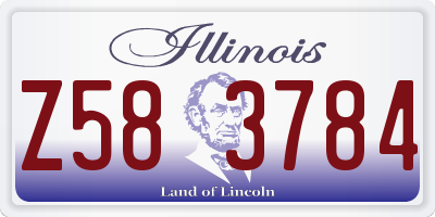 IL license plate Z583784