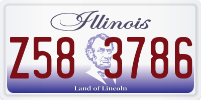 IL license plate Z583786