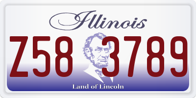 IL license plate Z583789