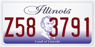 IL license plate Z583791