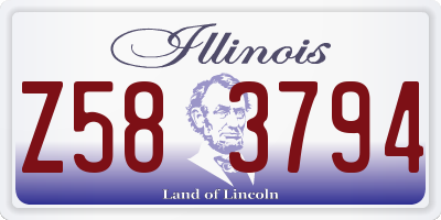 IL license plate Z583794
