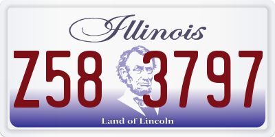 IL license plate Z583797