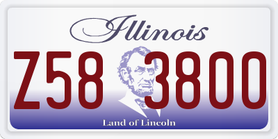 IL license plate Z583800