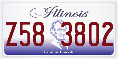 IL license plate Z583802