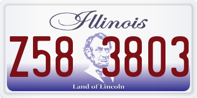 IL license plate Z583803