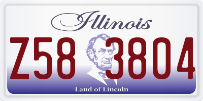 IL license plate Z583804