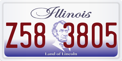 IL license plate Z583805