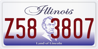 IL license plate Z583807