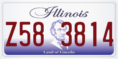 IL license plate Z583814