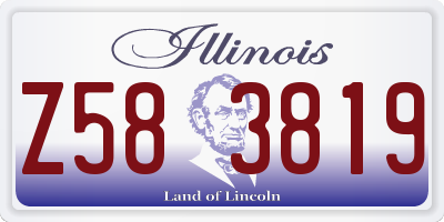 IL license plate Z583819