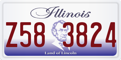 IL license plate Z583824