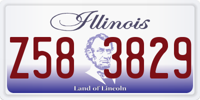 IL license plate Z583829