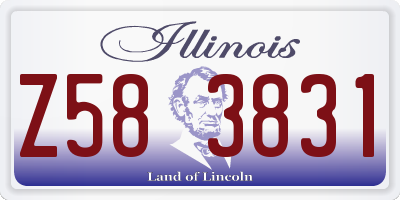 IL license plate Z583831
