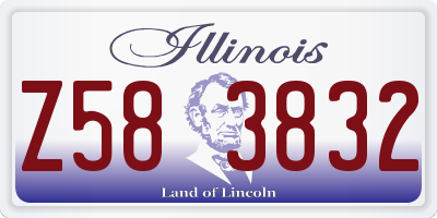 IL license plate Z583832