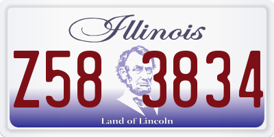 IL license plate Z583834