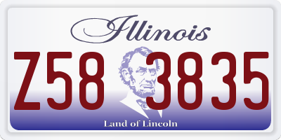 IL license plate Z583835