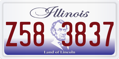 IL license plate Z583837