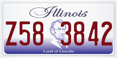 IL license plate Z583842