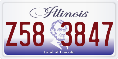 IL license plate Z583847