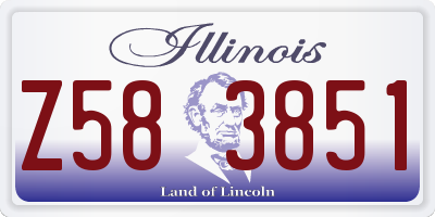 IL license plate Z583851