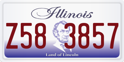 IL license plate Z583857