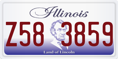 IL license plate Z583859