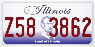 IL license plate Z583862