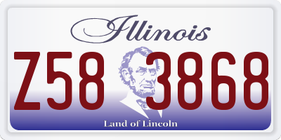 IL license plate Z583868