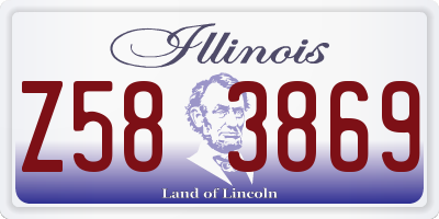 IL license plate Z583869